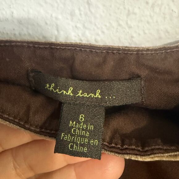 Think Tank Women Embroidered Brown A Line Skirt with Side Zip Size 6 - Picture 6 of 7